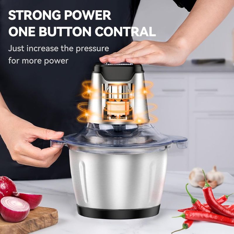 Stainless Steel Effortless Chopping & Grinding – 1000w 3 Litre