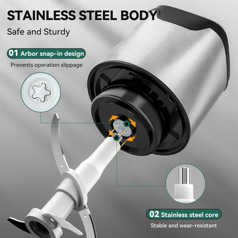 Stainless Steel Effortless Chopping & Grinding – 1000w 3 Litre