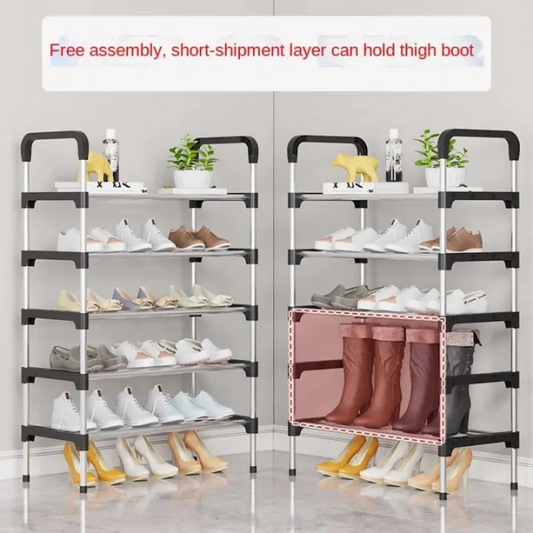 5 Layer Stainless Steel Pipe Layers Shoe Rack