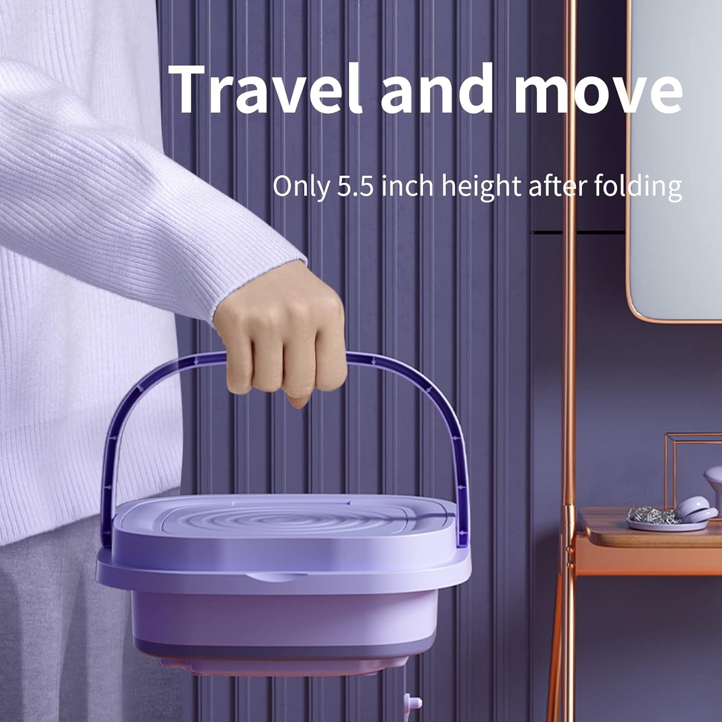 Automatic, Foldable Washing Machine With Dryer | Capacity 9 Liter
