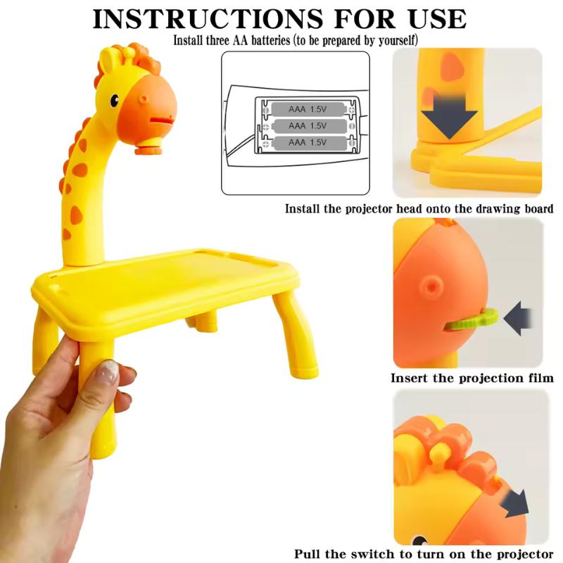 Smart, Giraffe LED Projector Light Art Drawing Board