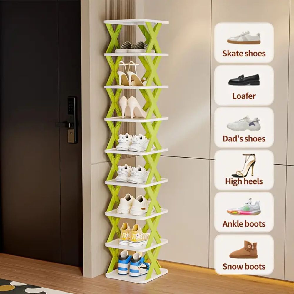 High Quality, Unique X shaped Shoe Rack - Durable Plastic