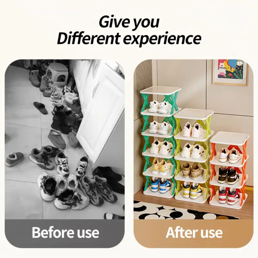 High Quality, Unique X shaped Shoe Rack - Durable Plastic