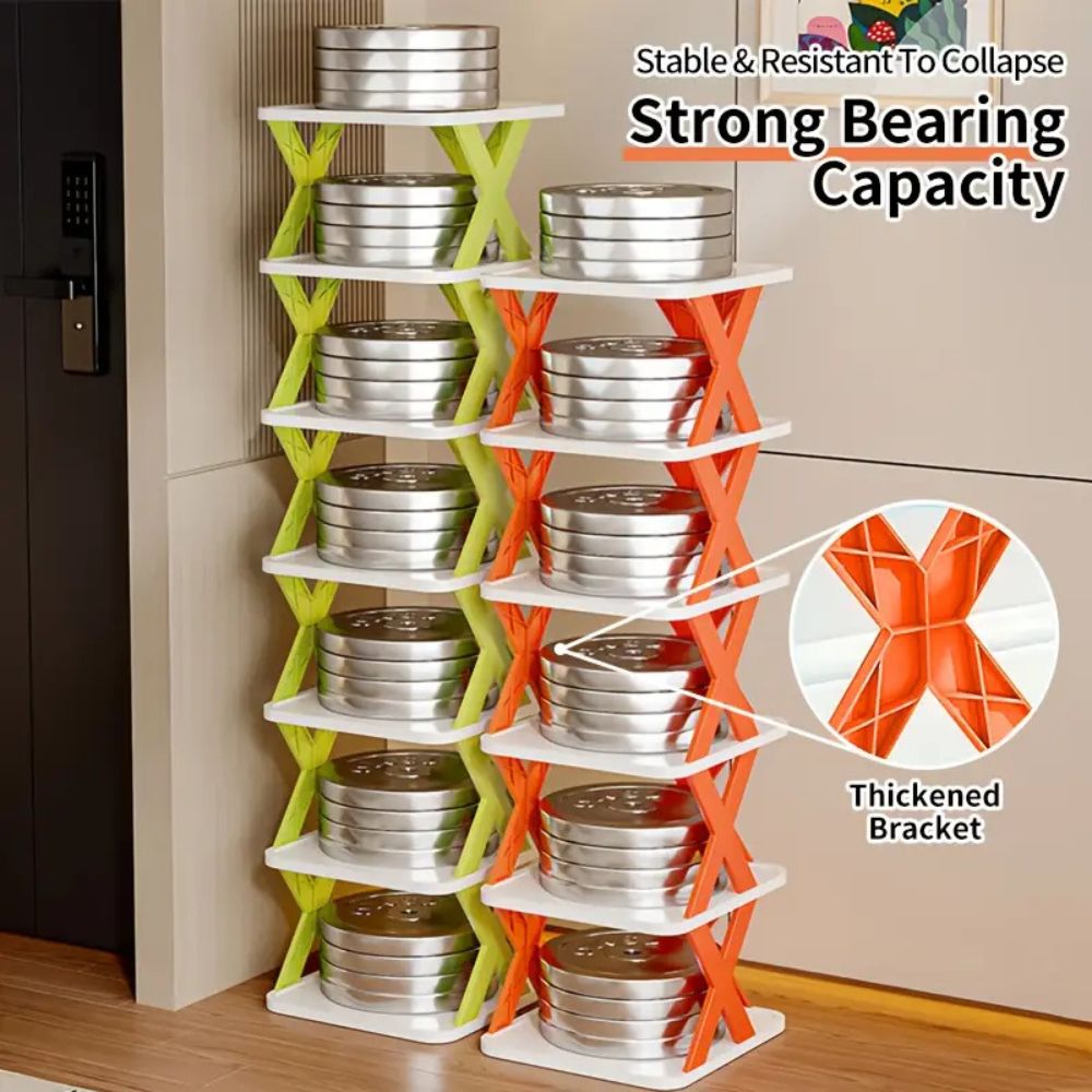 High Quality, Unique X shaped Shoe Rack - Durable Plastic