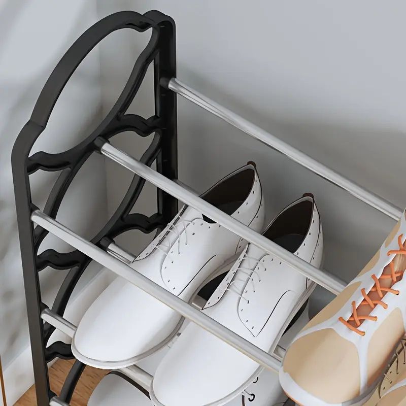Non-Breakable Floor Standing Shoes Rack - Stainless Steel