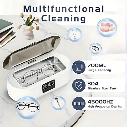 Ultrasonic Cleaner, Deep & Fast Cleaner for your Glasses, Accessories - much more. Easy to Use One Click 😉