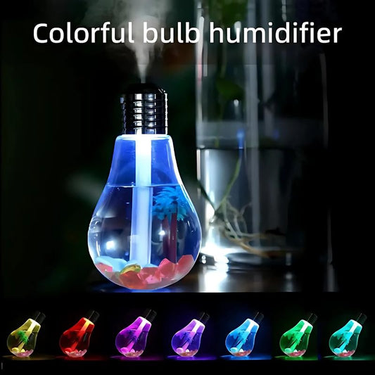 Colorful Light Bulb Shaped Humidifier, Gradient Night Light 💡