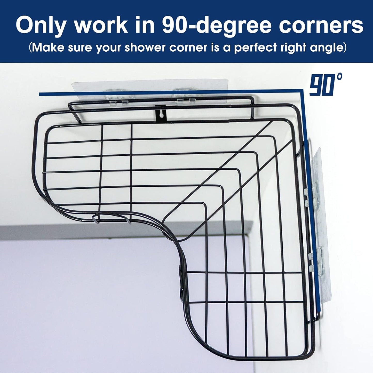 Multipurpose Bathroom/Kitchen Corner Storage Organizer - Comes With Hook