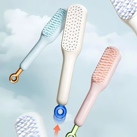 Self-Cleaning Hair Brush, One-click Cleaning, Anti-Static Hairbrush