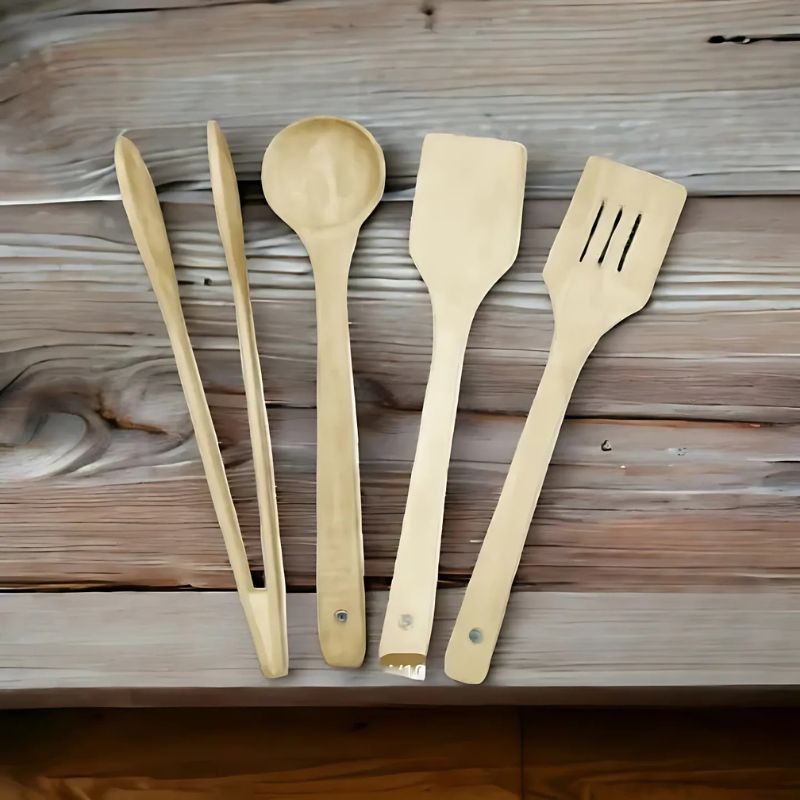 12 Pcs Silicone Cooking Utensils Kitchen Set - Heat Resistant - Wooden Grip