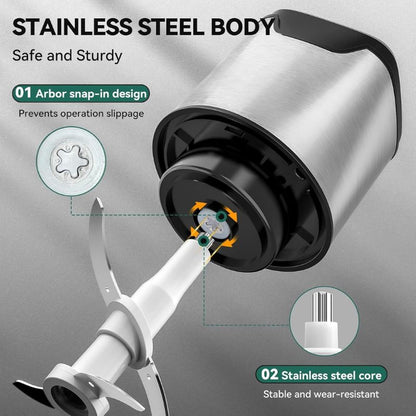 Stainless Steel Effortless Chopping & Grinding – 1000w 3 Litre