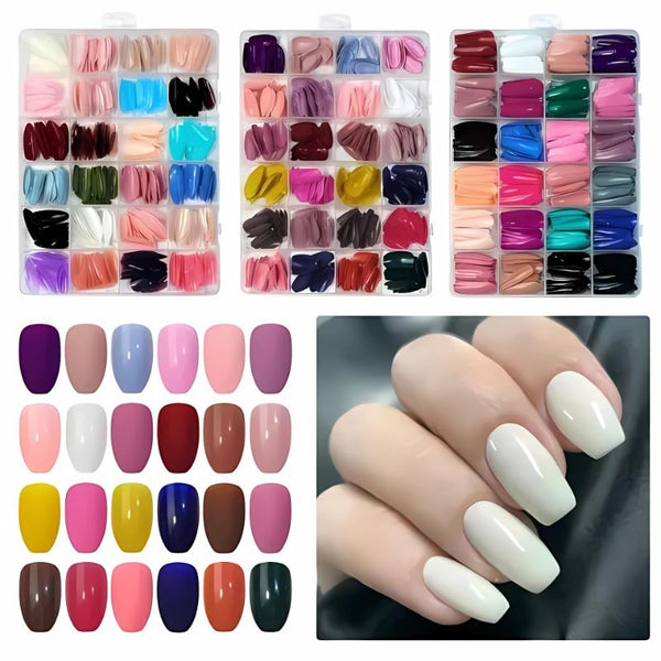 576 Pcs Colour-ful Nails Box, Enhance You Beauty With Elegent Nails