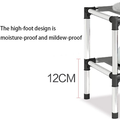5 Layer Stainless Steel Pipe Layers Shoe Rack