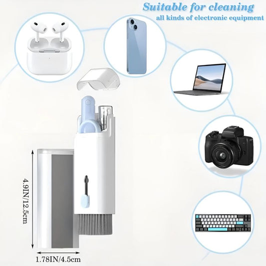 7-in-1 Multi-Functiona Cleaning Kit For Deep Gadgets - Perfect for Keyboard, Earpords & much more