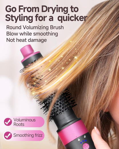All-in-One Hot Air Brush – Dryer, Curler, Straightener & Volumizer