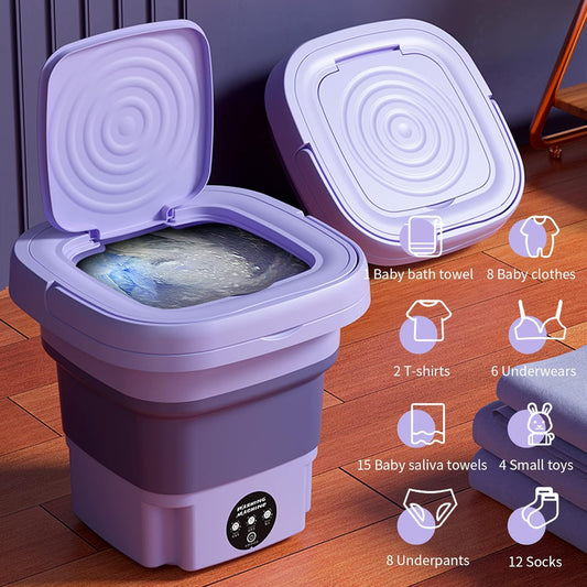 Automatic, Foldable Washing Machine With Dryer | Capacity 9 Liter