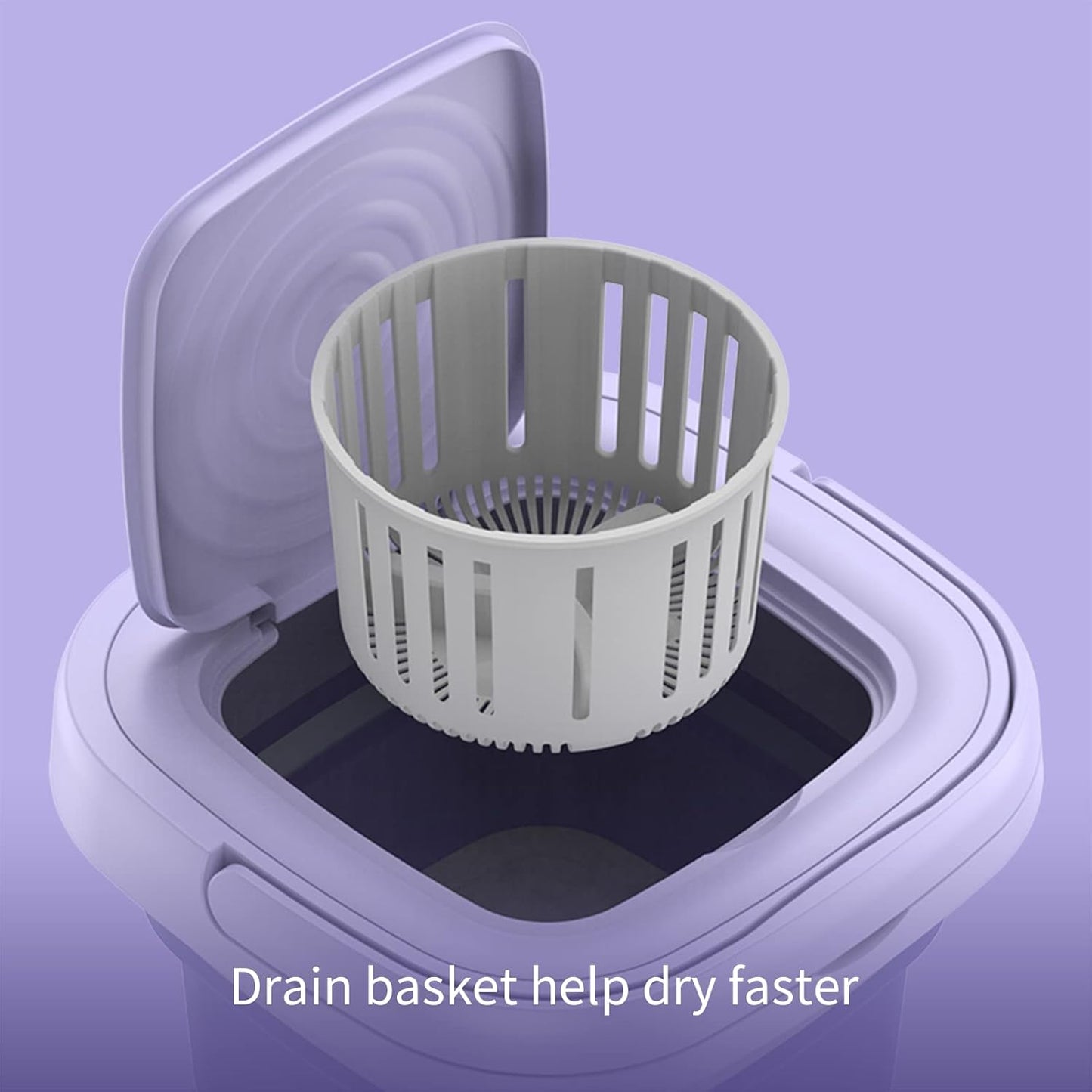 Automatic, Foldable Washing Machine With Dryer | Capacity 9 Liter