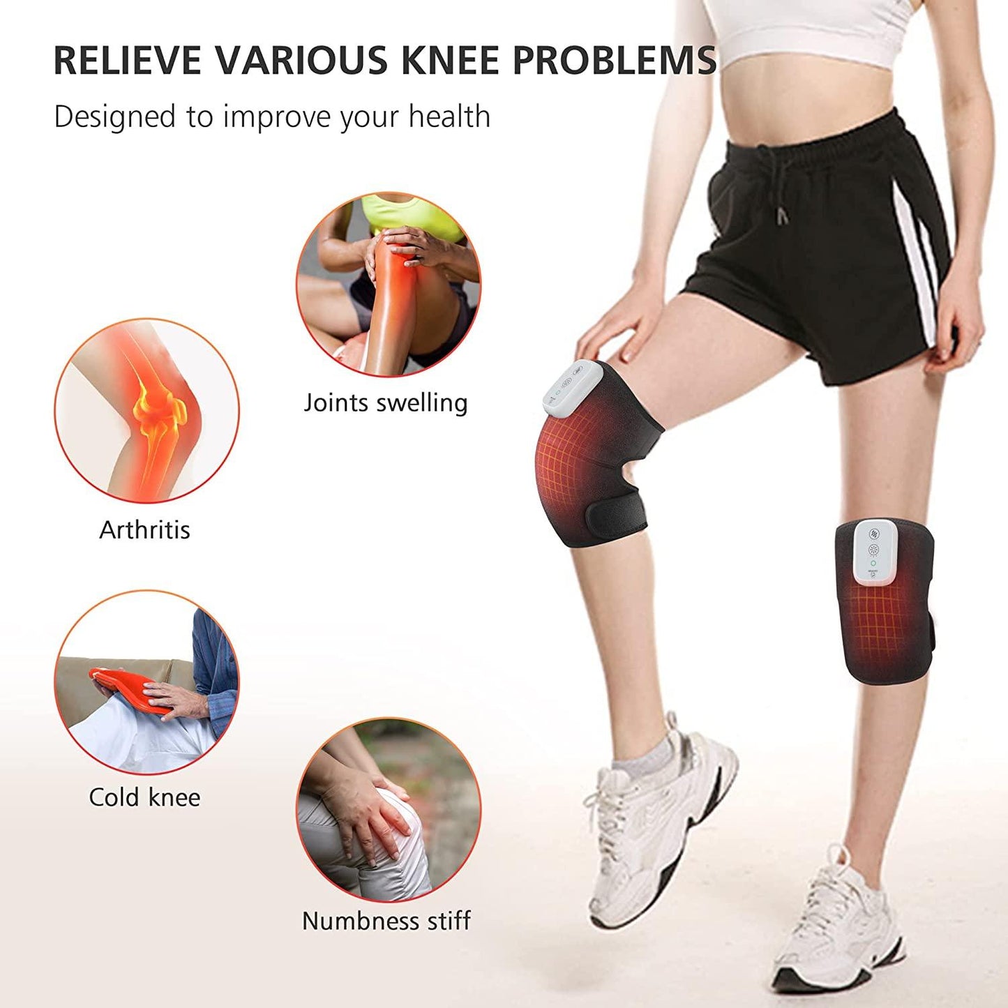 Kneeᴵᴹ Massager + Heating Therapy – Rechargeable