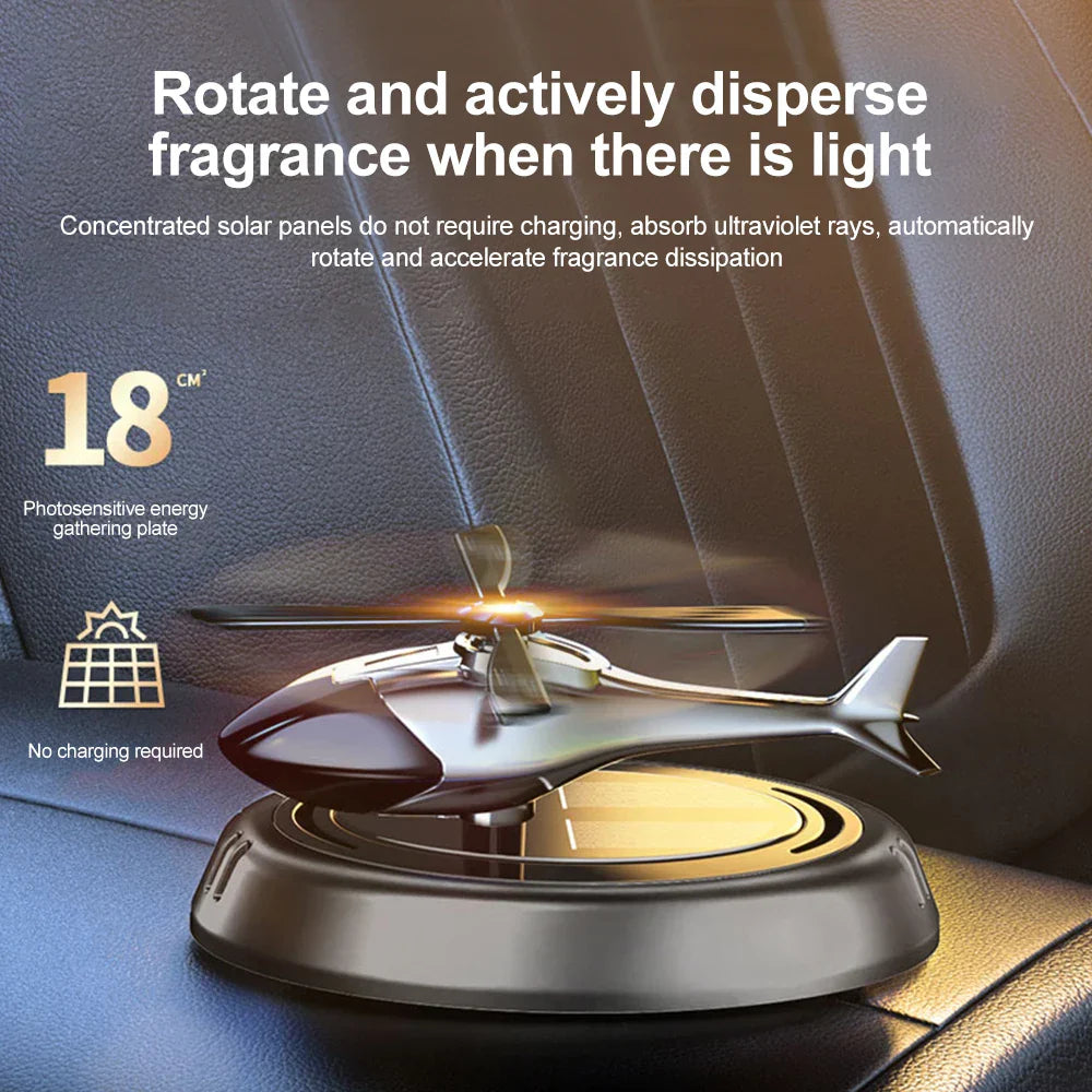 Revitalize Your Ride: Introducing the Car Solar Helicopter Perfume Diffuser With Scent 🚗🚁