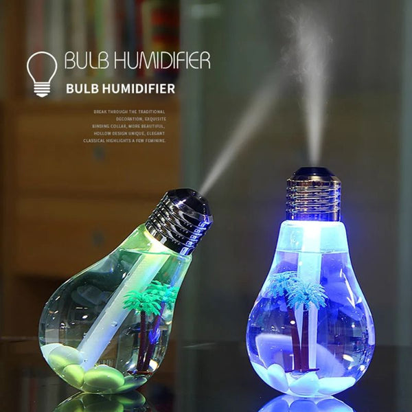 Colorful Light Bulb Shaped Humidifier, Gradient Night Light 💡