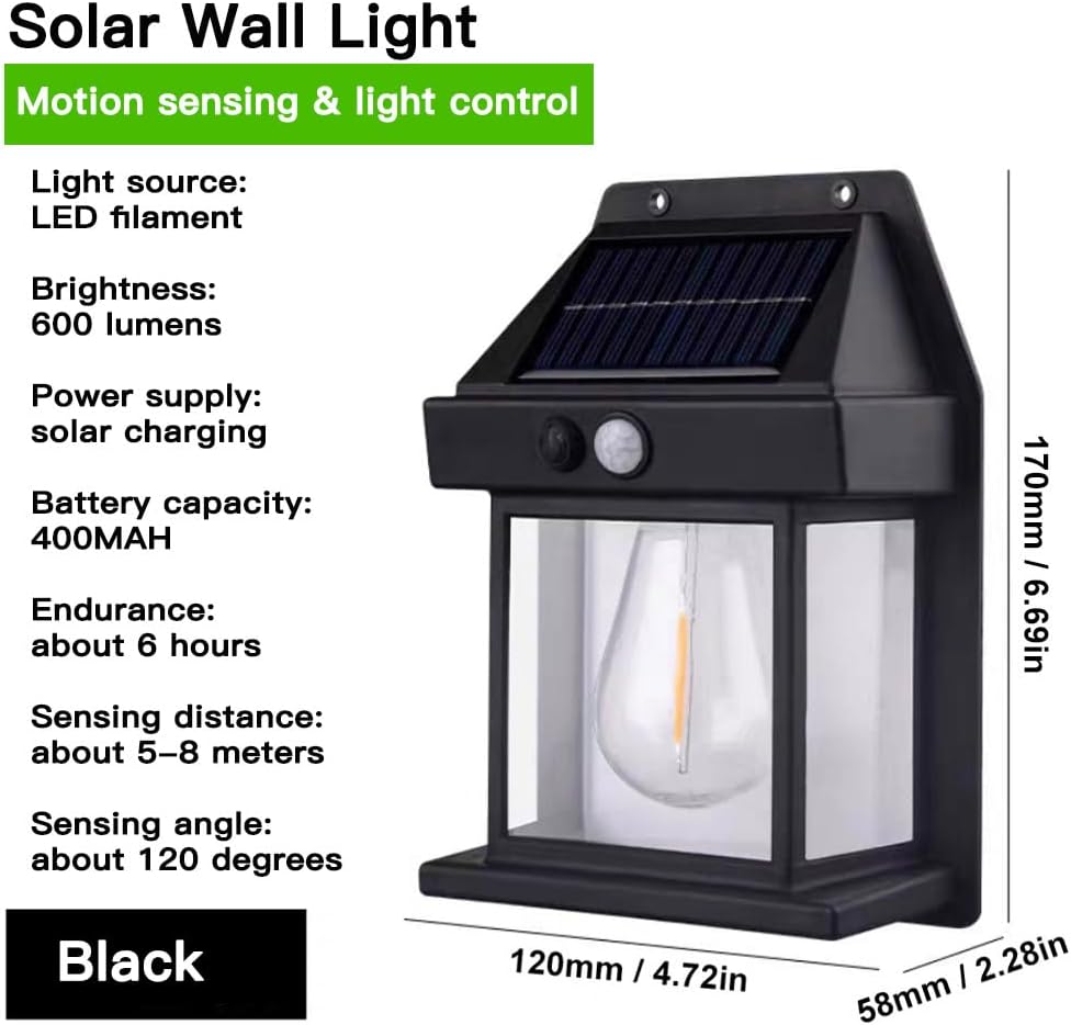 SmartGlowᴵᴹ Solar Wall Light – Motion Sensor & Waterproof