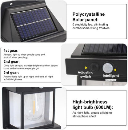 SmartGlowᴵᴹ Solar Wall Light – Motion Sensor & Waterproof