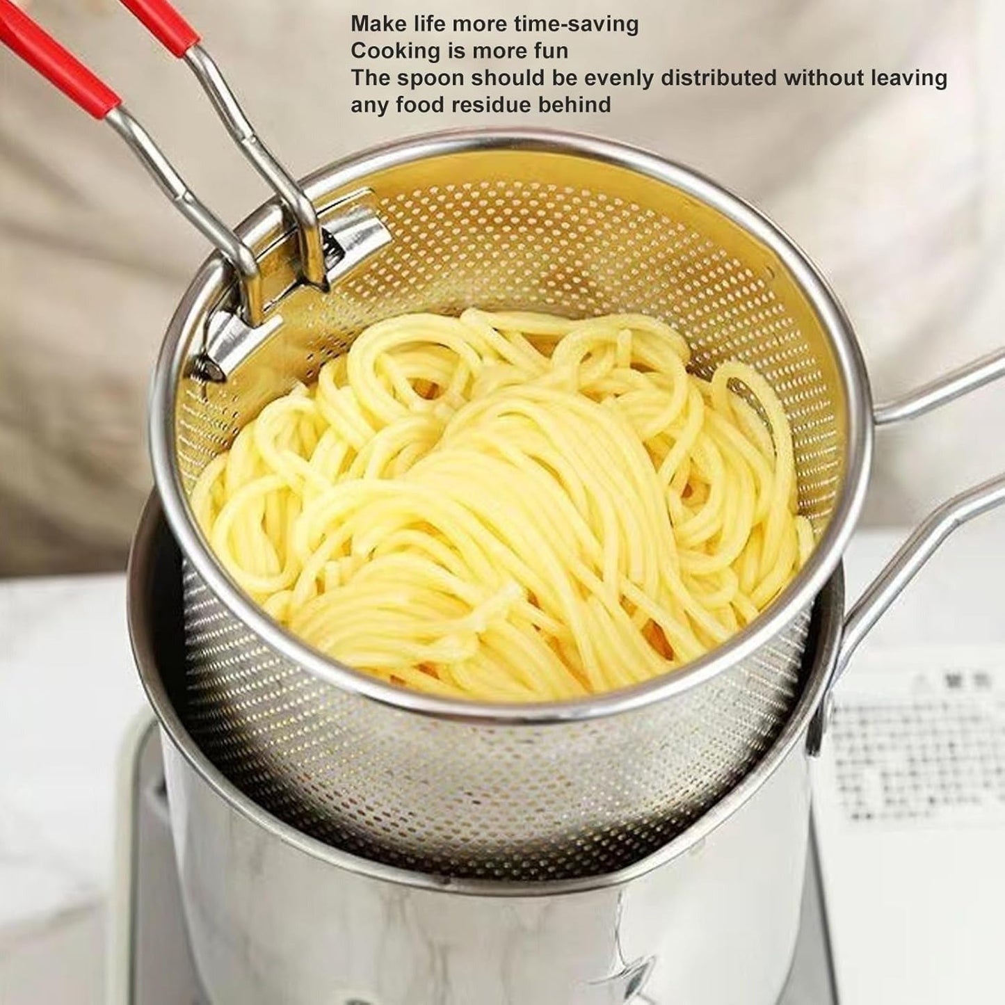 Smart, Stainless Steel Deep Fryer Pot 1200ml Oil Capacity, With Strainer 💖